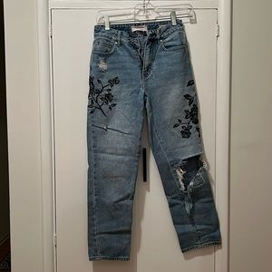 Woman’s embroidery jeans from Pac Sun
